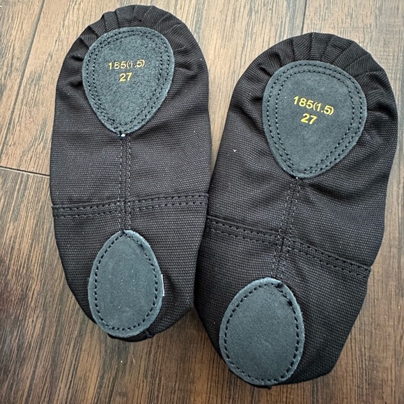 NEW‎ Kids Ballet Slippers – Size 10 US / 27 EU, Black Soft Sole Dance Shoes - Picture 2 of 3